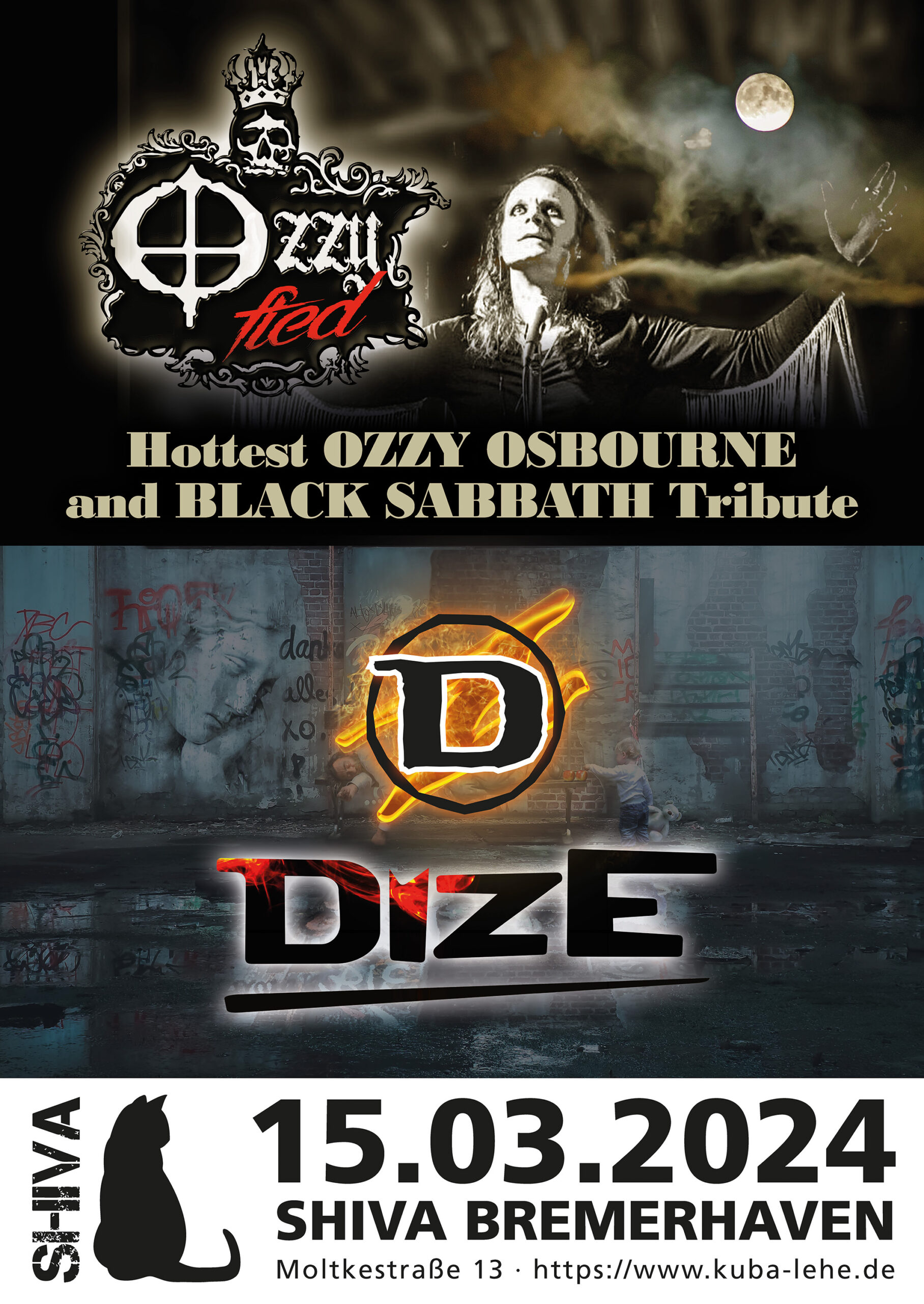 Ozzyfied + Dize Veranstaltungsposter